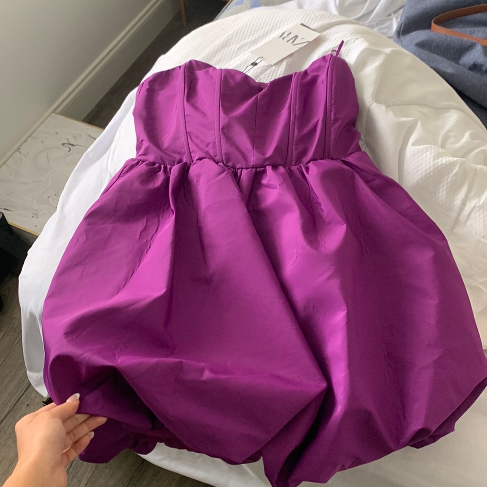 Zara purple mini dress